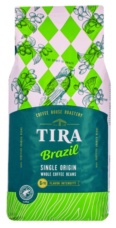 Kavos pupelės TIRA BRAZIL SINGLE ORGIN, 1 kg