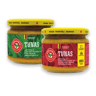 KĖDAINIŲ KONSERVŲ tuno užtep. sumušt. (2 rūš.), 280 g