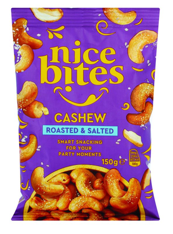 Kepinti sūdyti anakardžiai NICE BITES, 150 g