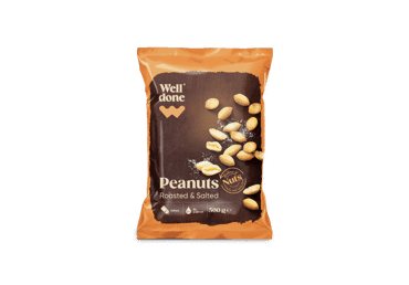 Kepinti, sūdyti žemės riešutai WELL DONE, 500 g