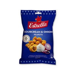 Kepinti žemės riešutai ESTRELLA, griet., ir svog., sk., 140 g