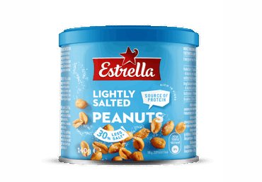 Kepinti žemės riešutai su druska ESTRELLA LIGHT SALTED, 140 g