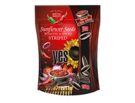 Kepintos saulėgrąžų sėklos su aštriais dūmo skonio prieskoniais ir Stevia saldikliu Y.E.S, 150 g