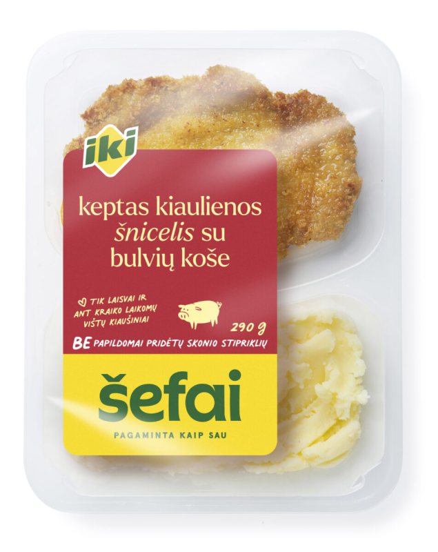 Keptas kiaulienos šnicelis su bulvių koš, 290 g