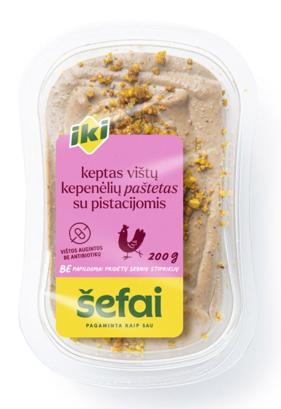 Keptas vištų kepenėlių paštetas su pistacijomis, antra rūšis, 200 g