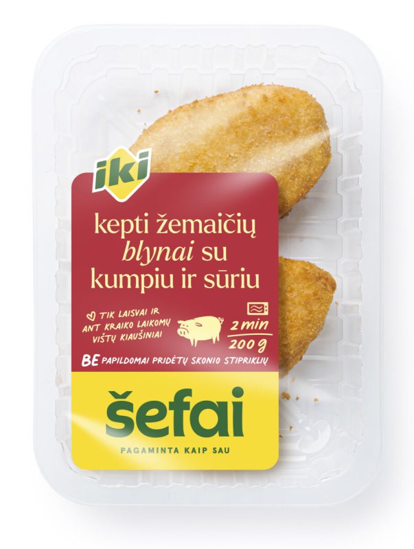 Kepti ŽEMAIČIŲ blynai su kumpiu ir sūriu, 200 g