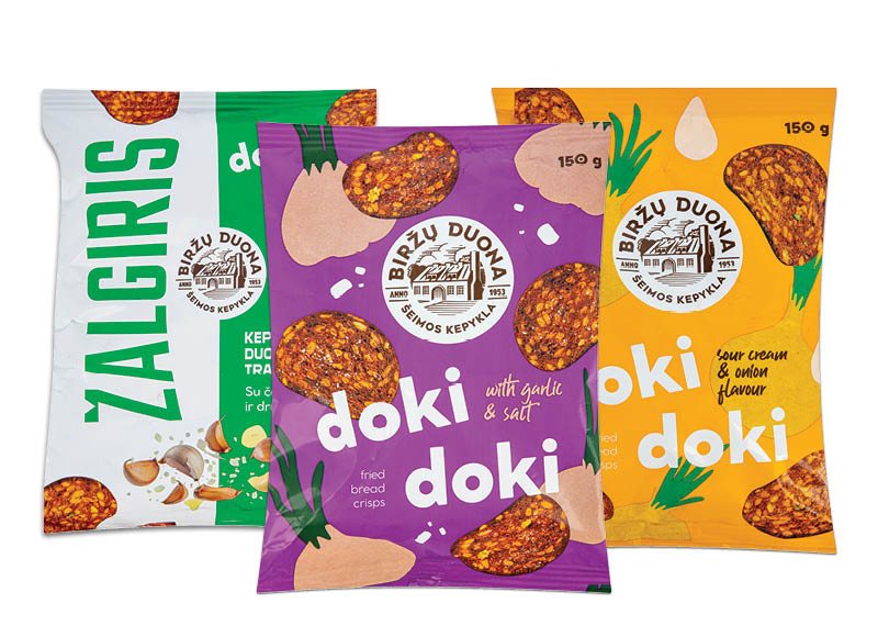 Keptos duonos traškučiai DOKI DOKI, 150 g