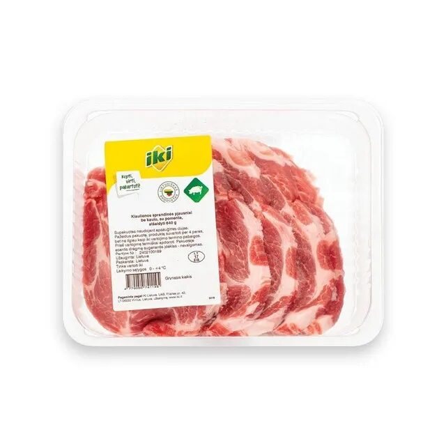 Kiaulienos sprandinė IKI, be kaulo su pomente, pjaustyta, 360 g