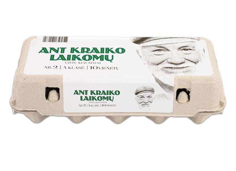 Kiaušiniai ant kraiko laikomų vištų skirtingų dydžių, rudu lukštu, Nr 2, 10 vnt