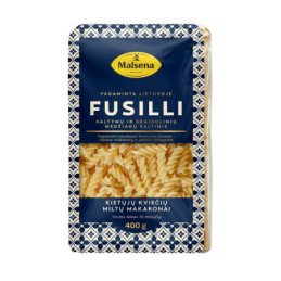 Kietagrūdžiai makaronai MALSENA sraigteliai, 400 g