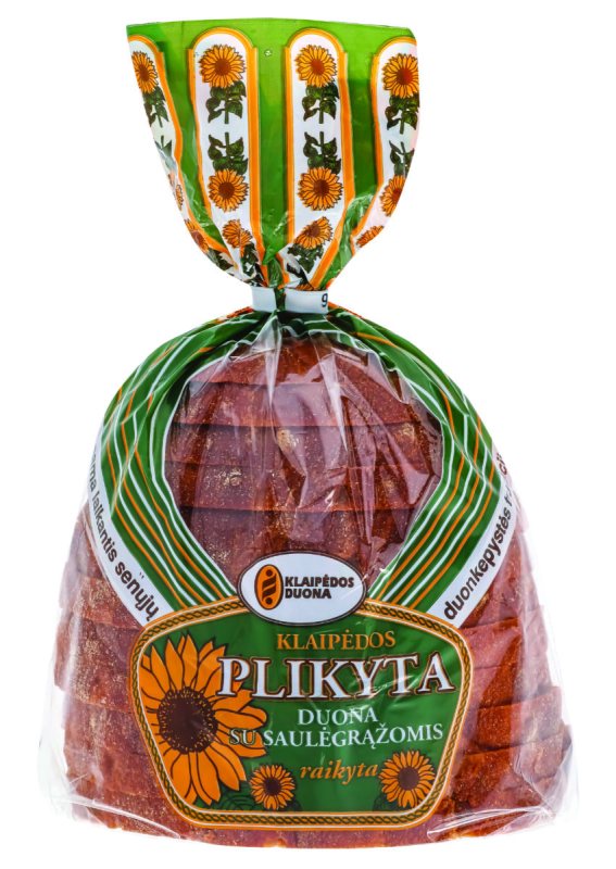 KLAIPĖDOS raikyta, plikyta duona su saulėgrąžomis, 400 g