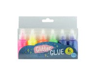 Klijų su blizgučiais rinkinys, 120 ml, 6 vnt