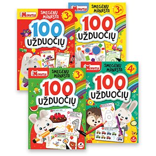 Knyg. 100 UŽDUOČIŲ 3+m. / 4+ m. arba KIŠKUTIS MIKUTIS 100 UŽDUOČIŲ, 1 vnt