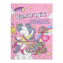 Knyga SPALVINIMO KNYGELĖ SU BLIZG. LIPDUKAIS