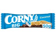 Kokosinis javainių batonėlis CORNY BIG su pien. šok. glaistu, 50 g