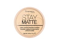 Kompaktinė pudra RIMMEL STAY MATTE, Nr. 001, TRANSPARENT, 14 g