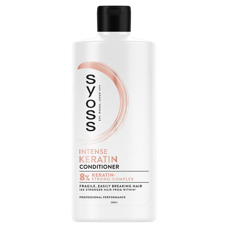 Kondicionierius ploniems ir trapiems plaukams Syoss Intense Keratin, 440 ml