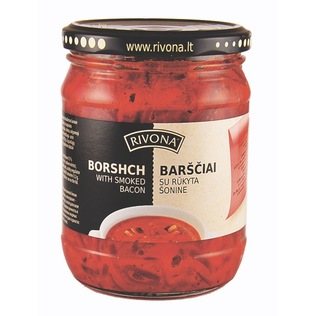 Konservuota sriuba barščiai RIVONA su rūkyta šonine, 480 g