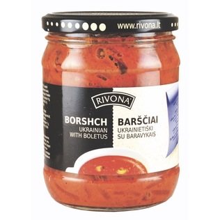 Konservuota sriuba ukrainietiški barščiai RIVONA su baravykais, 480 g
