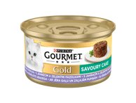 Kons. visavertis kačių ėdalas GOURMET GOLD SAVOURY su ėriena, 85 g