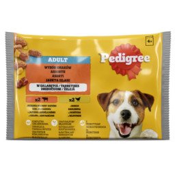 Konser. suaug. šunų ėdalas PEDIGREE su jaut.ir kep.,su paukšt., 4 x 100 g
