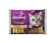 Konserv. kačių ėdalas WHISKAS PURE DELIGHT su vištiena, 340 g, 4 x 85 g