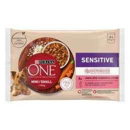 Konserv. šunų ėdalas lašišos sk. ONE MINI SENSITIVE, 4 x 85 g