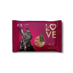 Konserv. šunų ėdalas MY LOVE su kalakutiena, 4 x 100 g