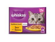 Konserv. vyresnių kačių ėdalas WHISKAS su paukštiena, 340 g, 4 x 85 g