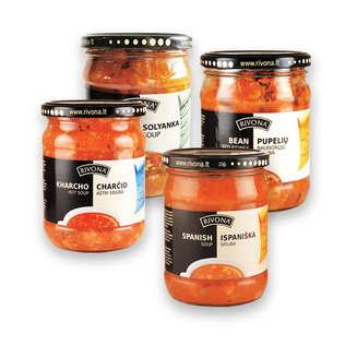 Konservuota ISPANIŠKA, CHARČIO, šiupininė arba raudonųjų pupelių sriuba RIVONA, 480 g