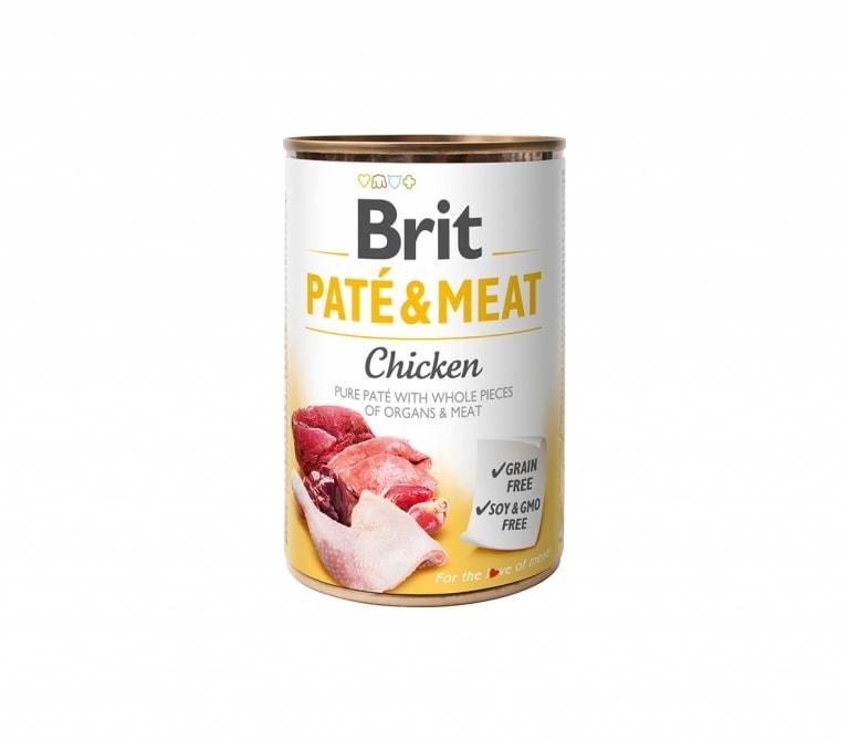 Konservuotas ėdalas šunims BRIT CARE CHICKEN PATE&MEAT su vištiena, 400 g