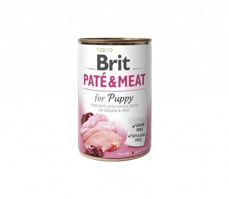 Konservuotas ėdalas šunims BRIT CARE CHICKEN&TURKEY FOR PUPPY su vištiena ir kalakutiena, 400 g