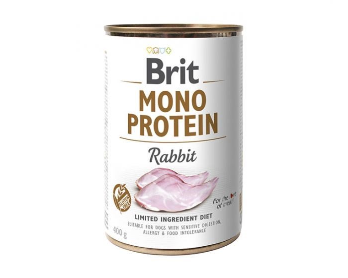 Konservuotas ėdalas šunims Brit Care Mono Protein Rabbit, 400 g