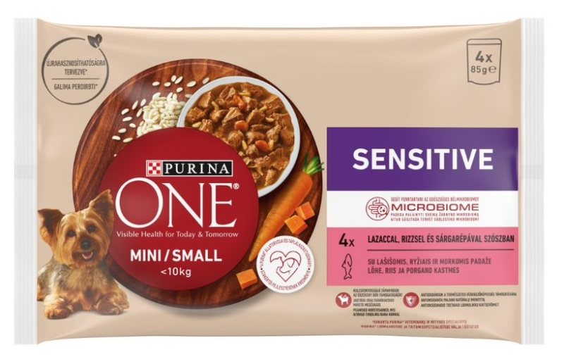 Konservuotas ėdalas šunims ONE Mini Sensitive, 4 x 85 g