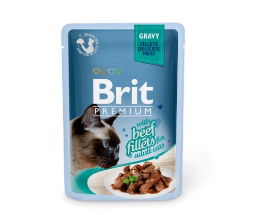 Konservuotas kačių ėdalas BRIT PREMIUM BY NATURE, su jautiena padaže, 85 g