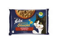 Konservuotas kačių ėdalas FELIX su mėsa padaže, 340 g, 4 x 85 g