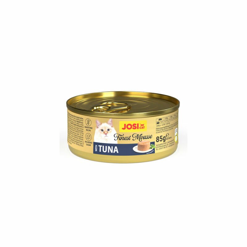 Konservuotas kačių ėdalas JOSICAT Finest Mousse, su tunu, 85 g