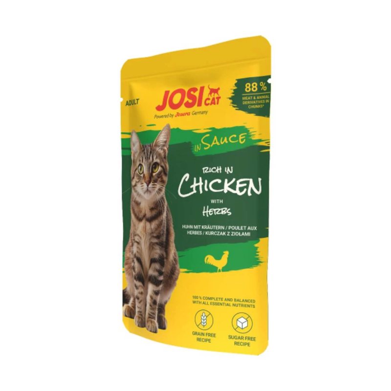 Konservuotas kačių ėdalas JOSICAT, su vištiena padaže, 85 g