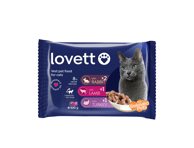 Konservuotas kačių ėdalas LOVETT su įvairių rušių mėsa, 400 g
