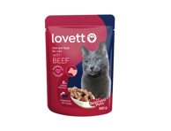 Konservuotas kačių ėdalas LOVETT su jautiena, 100 g, 100 g