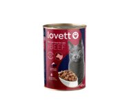 Konservuotas kačių ėdalas LOVETT su jautiena, 415 g