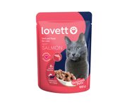Konservuotas kačių ėdalas LOVETT su lašiša, 100 g, 100 g