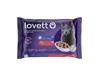 Konservuotas kačių ėdalas LOVETT žuvies drebučiuose, 400 g