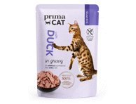 Konservuotas kačių ėdalas PRIMACAT (antiena padaže), 85 g