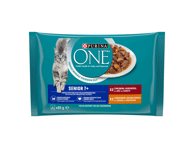 Konservuotas kačių ėdalas su jautiena ONE, 340 g