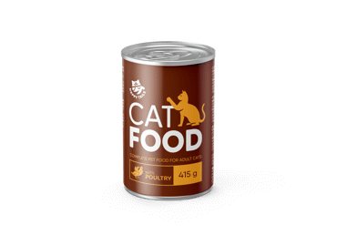 Konservuotas kačių ėdalas su vištiena HAPPY TAILS, 415 g
