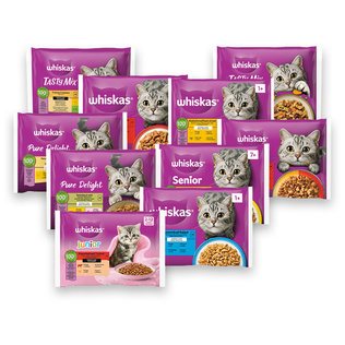 Konservuotas kačių ėdalas WHISKAS (įv. rūšių), 340 g