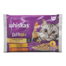 Konservuotas kačių ėdalas WHISKAS mėsos sk., 4 x 85 g