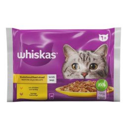 Konservuotas kačių ėdalas WHISKAS paukštienos sk., 4 x 85 g