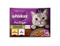 Konservuotas kačių ėdalas WHISKAS PURE DELIGHT MIXED, 340 g, 4 x 85 g